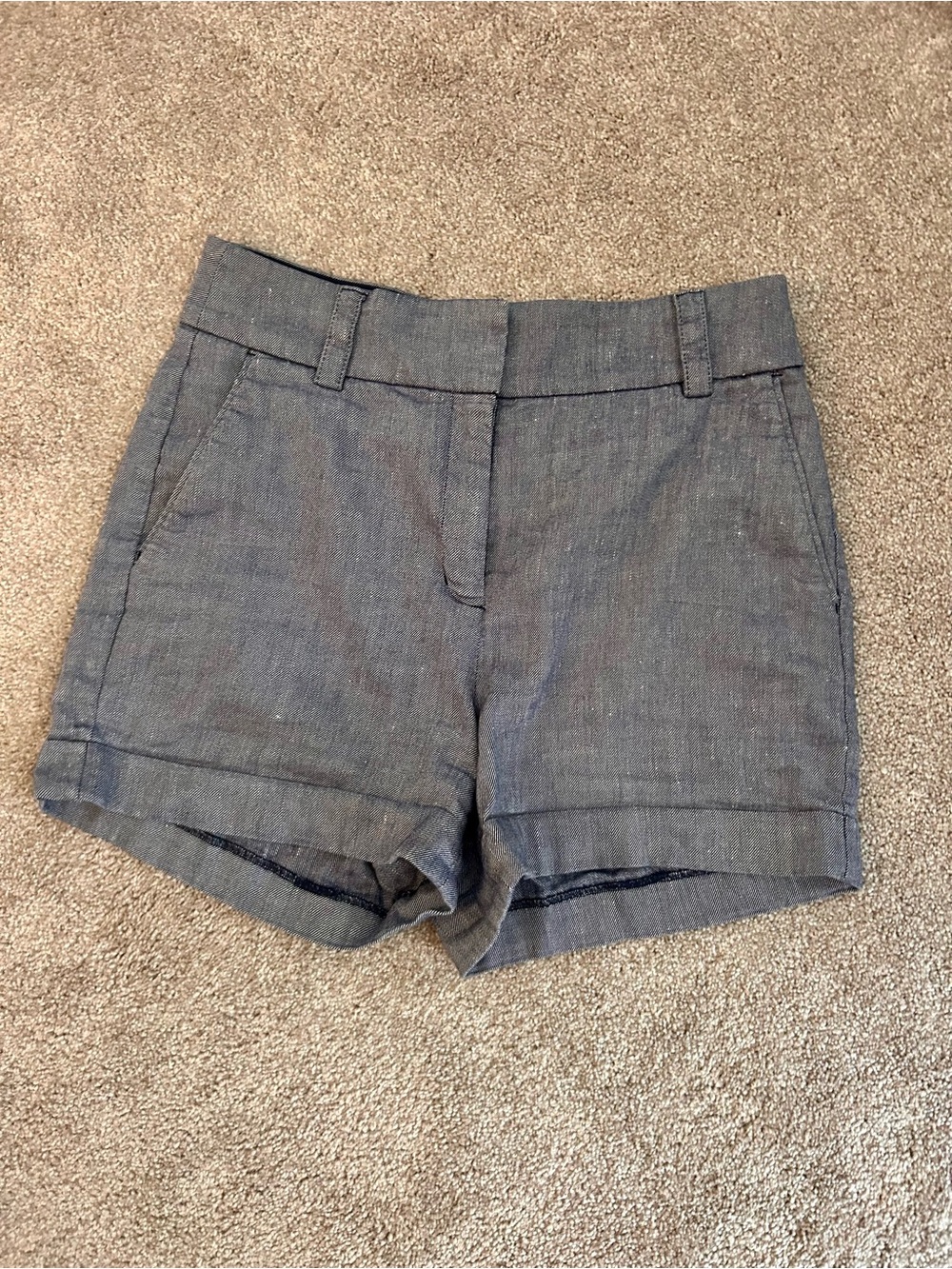 Express Women's Navy Linen Blend Shorts